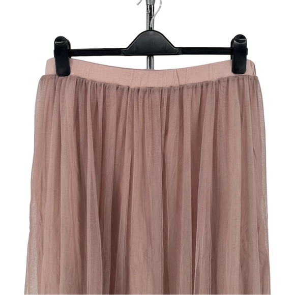 Garnet Hill Tan Blush Tulle Ballerina Midi Skirt size XL - Picture 2 of 10